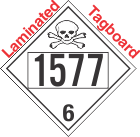 Poison Toxic Class 6.1 UN1577 Tagboard DOT Placard
