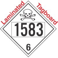 Poison Toxic Class 6.1 UN1583 Tagboard DOT Placard