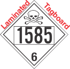 Poison Toxic Class 6.1 UN1585 Tagboard DOT Placard