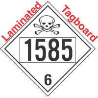 Poison Toxic Class 6.1 UN1585 Tagboard DOT Placard