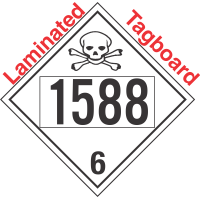 Poison Toxic Class 6.1 UN1588 Tagboard DOT Placard