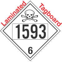 Poison Toxic Class 6.1 UN1593 Tagboard DOT Placard