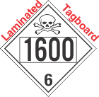 Poison Toxic Class 6.1 UN1600 Tagboard DOT Placard