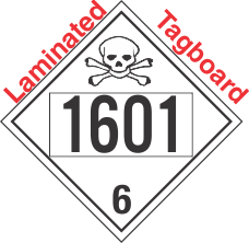 Poison Toxic Class 6.1 UN1601 Tagboard DOT Placard