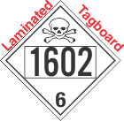 Poison Toxic Class 6.1 UN1602 Tagboard DOT Placard