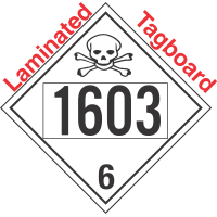 Poison Toxic Class 6.1 UN1603 Tagboard DOT Placard