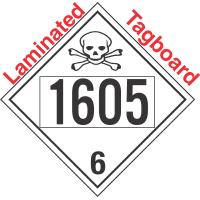 Poison Toxic Class 6.1 UN1605 Tagboard DOT Placard