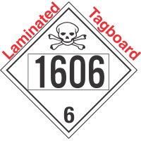 Poison Toxic Class 6.1 UN1606 Tagboard DOT Placard