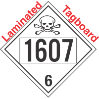 Poison Toxic Class 6.1 UN1607 Tagboard DOT Placard