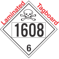 Poison Toxic Class 6.1 UN1608 Tagboard DOT Placard