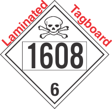 Poison Toxic Class 6.1 UN1608 Tagboard DOT Placard