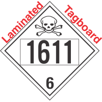 Poison Toxic Class 6.1 UN1611 Tagboard DOT Placard