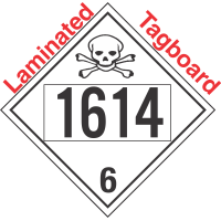 Poison Toxic Class 6.1 UN1614 Tagboard DOT Placard