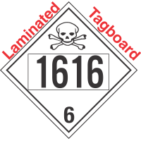 Poison Toxic Class 6.1 UN1616 Tagboard DOT Placard