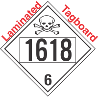 Poison Toxic Class 6.1 UN1618 Tagboard DOT Placard