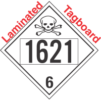 Poison Toxic Class 6.1 UN1621 Tagboard DOT Placard