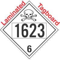 Poison Toxic Class 6.1 UN1623 Tagboard DOT Placard