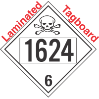 Poison Toxic Class 6.1 UN1624 Tagboard DOT Placard