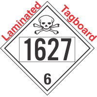 Poison Toxic Class 6.1 UN1627 Tagboard DOT Placard