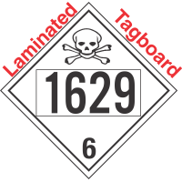 Poison Toxic Class 6.1 UN1629 Tagboard DOT Placard