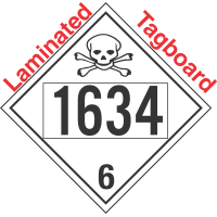 Poison Toxic Class 6.1 UN1634 Tagboard DOT Placard