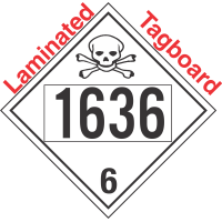 Poison Toxic Class 6.1 UN1636 Tagboard DOT Placard