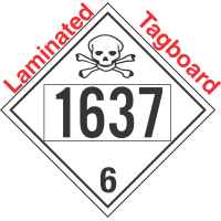 Poison Toxic Class 6.1 UN1637 Tagboard DOT Placard