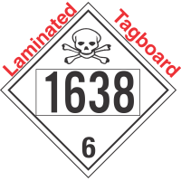 Poison Toxic Class 6.1 UN1638 Tagboard DOT Placard