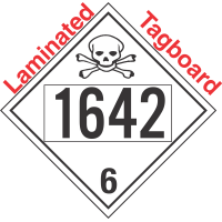 Poison Toxic Class 6.1 UN1642 Tagboard DOT Placard