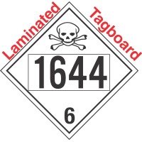 Poison Toxic Class 6.1 UN1644 Tagboard DOT Placard