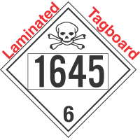 Poison Toxic Class 6.1 UN1645 Tagboard DOT Placard