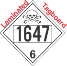 Poison Toxic Class 6.1 UN1647 Tagboard DOT Placard
