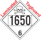 Poison Toxic Class 6.1 UN1650 Tagboard DOT Placard