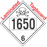 Poison Toxic Class 6.1 UN1650 Tagboard DOT Placard