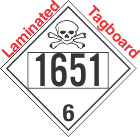 Poison Toxic Class 6.1 UN1651 Tagboard DOT Placard