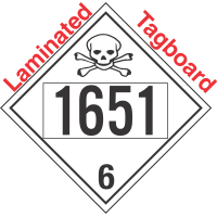 Poison Toxic Class 6.1 UN1651 Tagboard DOT Placard