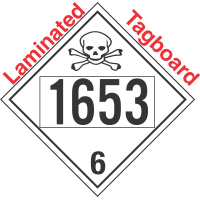 Poison Toxic Class 6.1 UN1653 Tagboard DOT Placard