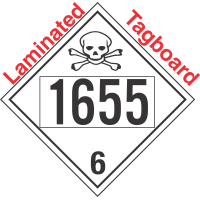 Poison Toxic Class 6.1 UN1655 Tagboard DOT Placard