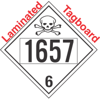 Poison Toxic Class 6.1 UN1657 Tagboard DOT Placard