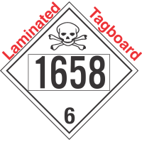 Poison Toxic Class 6.1 UN1658 Tagboard DOT Placard