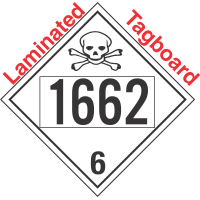 Poison Toxic Class 6.1 UN1662 Tagboard DOT Placard