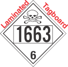 Poison Toxic Class 6.1 UN1663 Tagboard DOT Placard