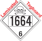 Poison Toxic Class 6.1 UN1664 Tagboard DOT Placard