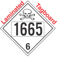 Poison Toxic Class 6.1 UN1665 Tagboard DOT Placard