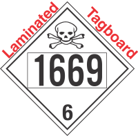 Poison Toxic Class 6.1 UN1669 Tagboard DOT Placard