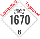 Poison Toxic Class 6.1 UN1670 Tagboard DOT Placard