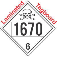 Poison Toxic Class 6.1 UN1670 Tagboard DOT Placard