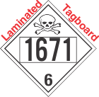 Poison Toxic Class 6.1 UN1671 Tagboard DOT Placard