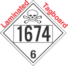 Poison Toxic Class 6.1 UN1674 Tagboard DOT Placard