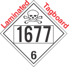 Poison Toxic Class 6.1 UN1677 Tagboard DOT Placard